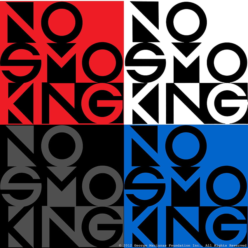 Yeni Yayın: Fluxus / George Maciunas “No Smoking” serigrafi HD telefon duvar kağıdı