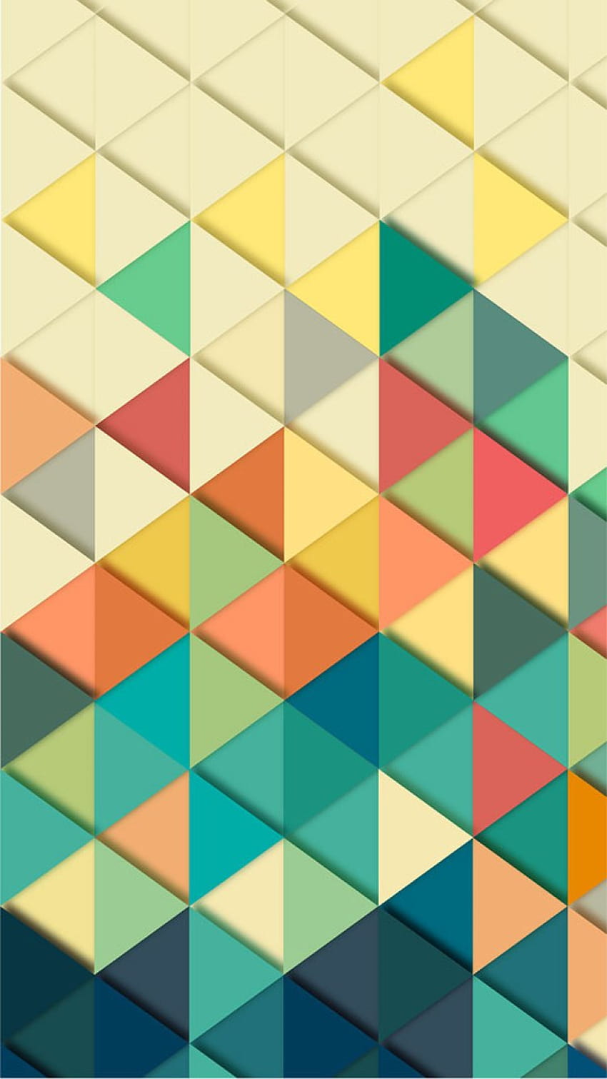 Colorful geometric triangle, colorful triangles geometric HD phone wallpaper