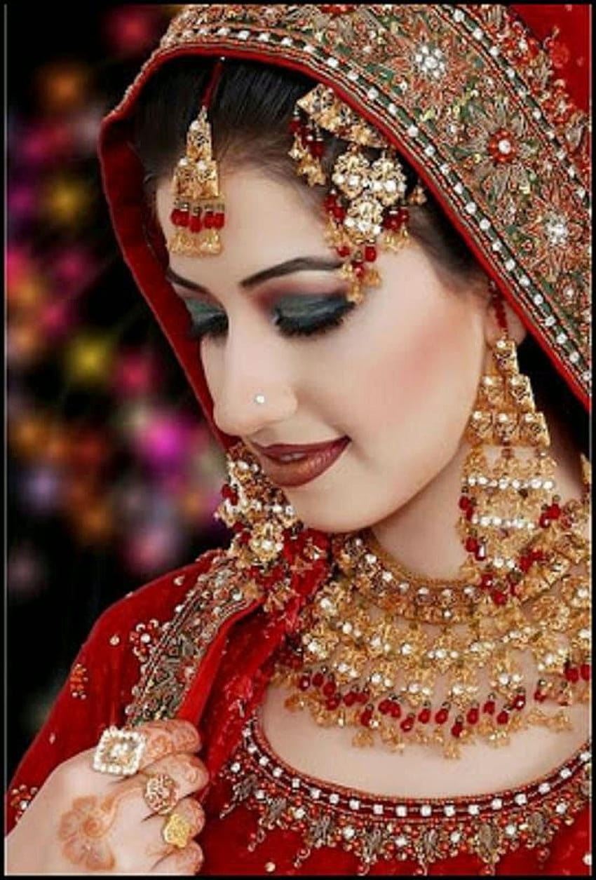 Galerie de maquillage de mariée indienne, fille de mariage indienne Fond d'écran de téléphone HD