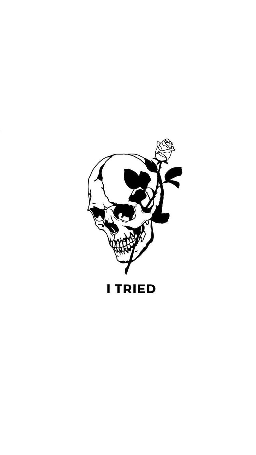 Esqueleto cita tumblr Grim reaper tatuaje tumblr arte del cráneo, esqueleto triste fondo de pantalla del teléfono