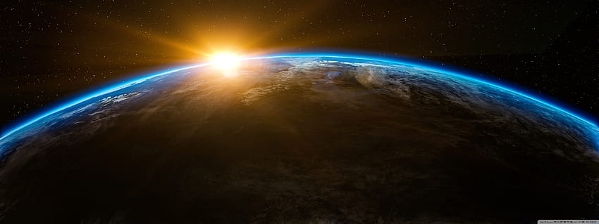 Earth Sunrise from Space Ultra Backgrounds for U TV : & UltraWide & Laptop : Multi Display, Dual & Triple Monitor : Tablet : Smartphone, 3840x1440 HD wallpaper
