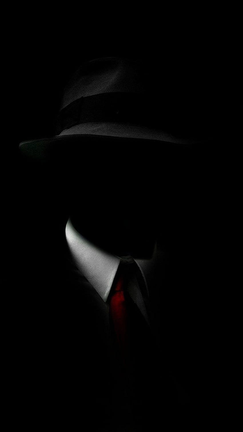 ↑↑Tap And Get The App! Stylish Shadow Man Black Suit Hat Red, Red Black  Droid Hd Phone Wallpaper | Pxfuel