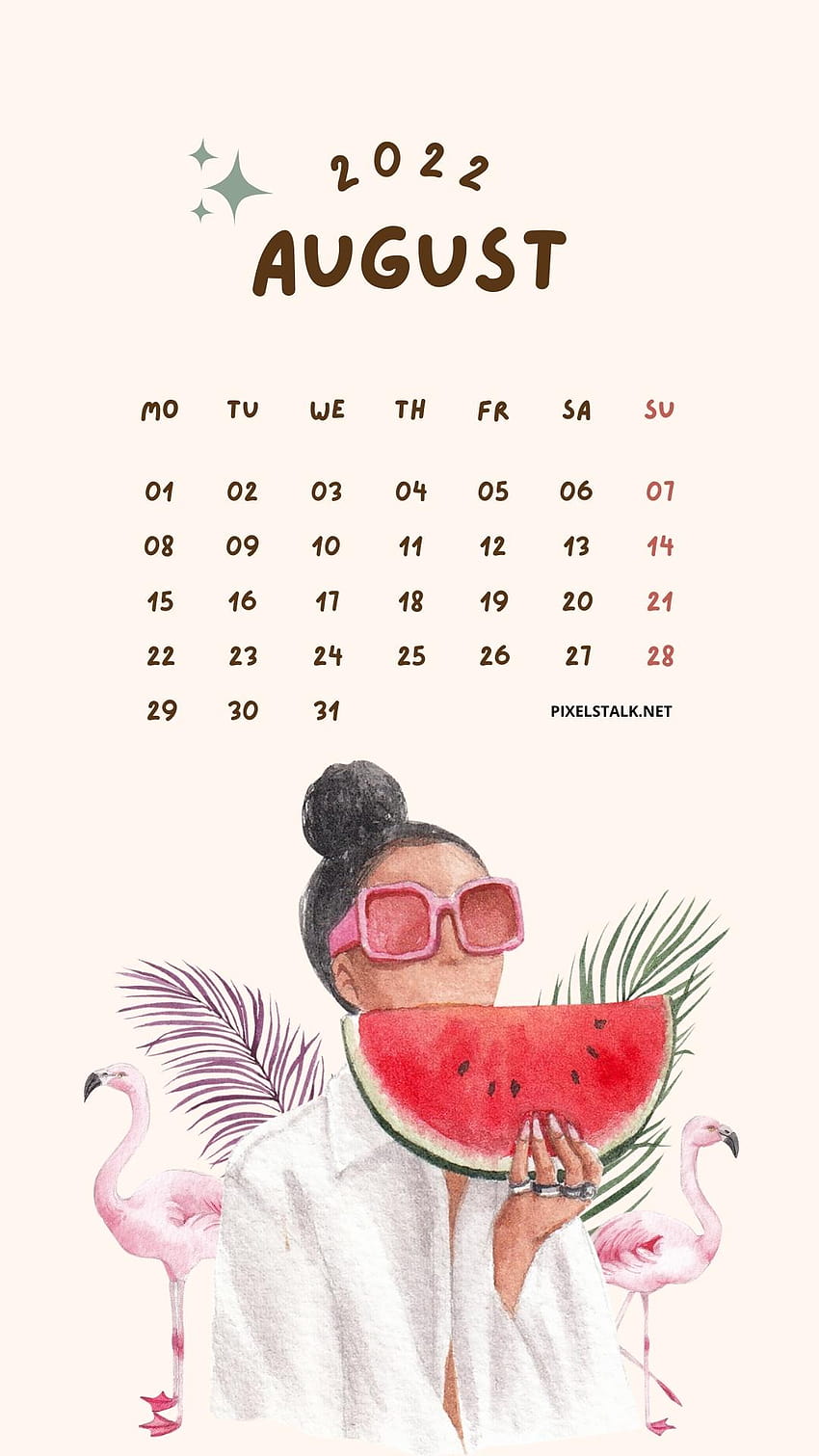 August 2021 Colorful Shapes Calendar Wallpaper  Sarah Hearts