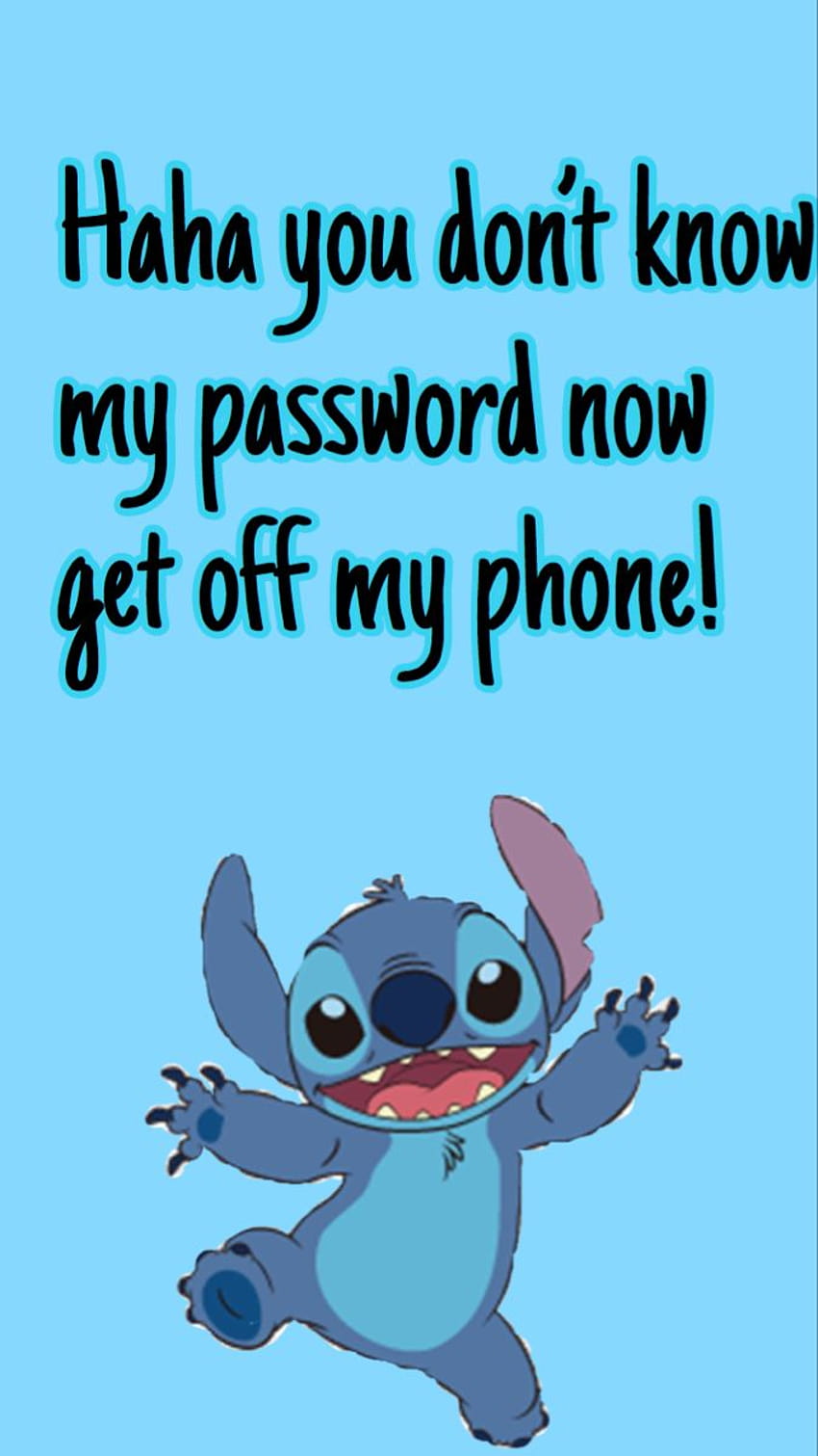 Cute Stitch Quotes posted by Ethan Peltier, funny stitch HD phone wallpaper