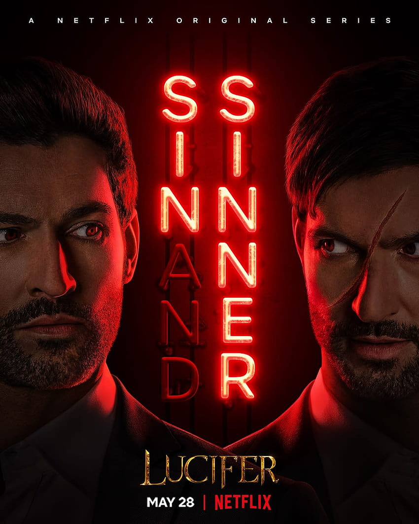Lucifer Season 5 Part Two Poster: Sin & Sinner, 루시퍼 시즌 6 HD 전화 배경 화면