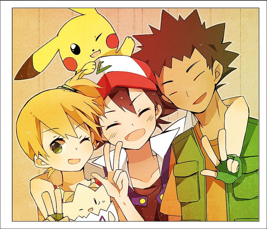 Pikachu, Misty, Ash, Brock, and Togepi HD wallpaper | Pxfuel