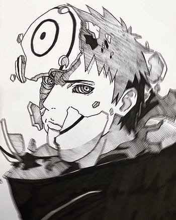 Drawing of Obito Uchiha from Naruto by me by mysticcandycanes12 on  DeviantArt