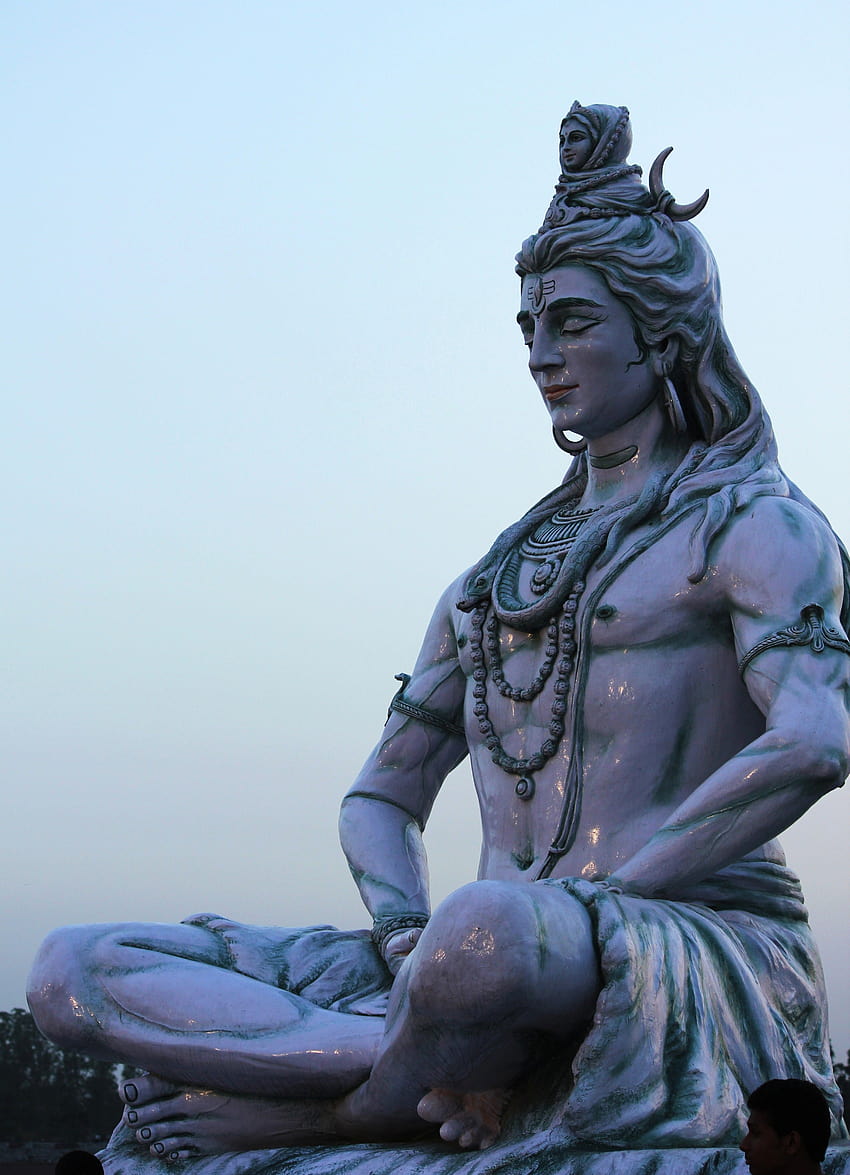Статуя на Шива в Ришикеш, статуя на бог Шива HD тапет за телефон