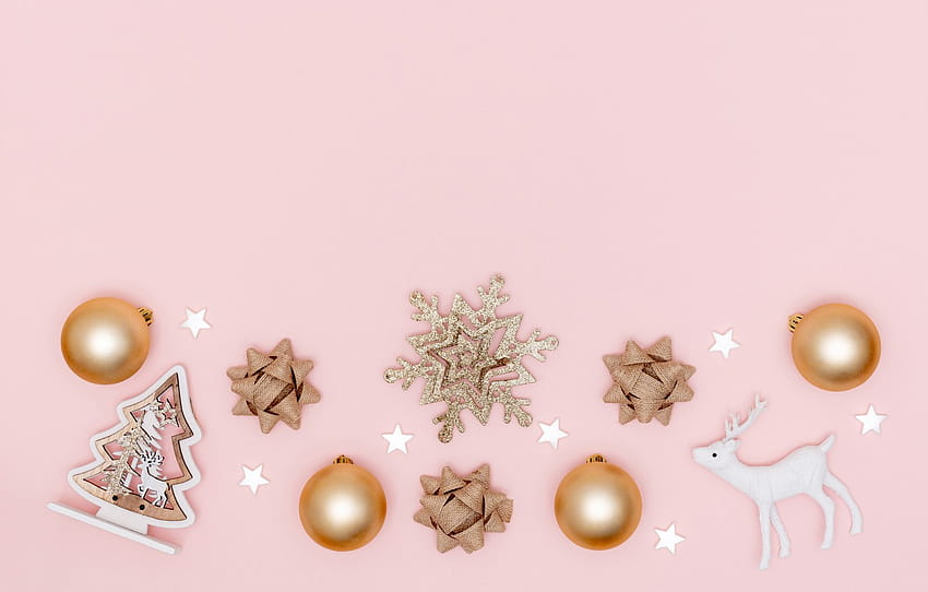 hintergrund, rosa, weihnachten, zusammensetzung, abschnitt новый год, rosa weihnachten HD-Hintergrundbild