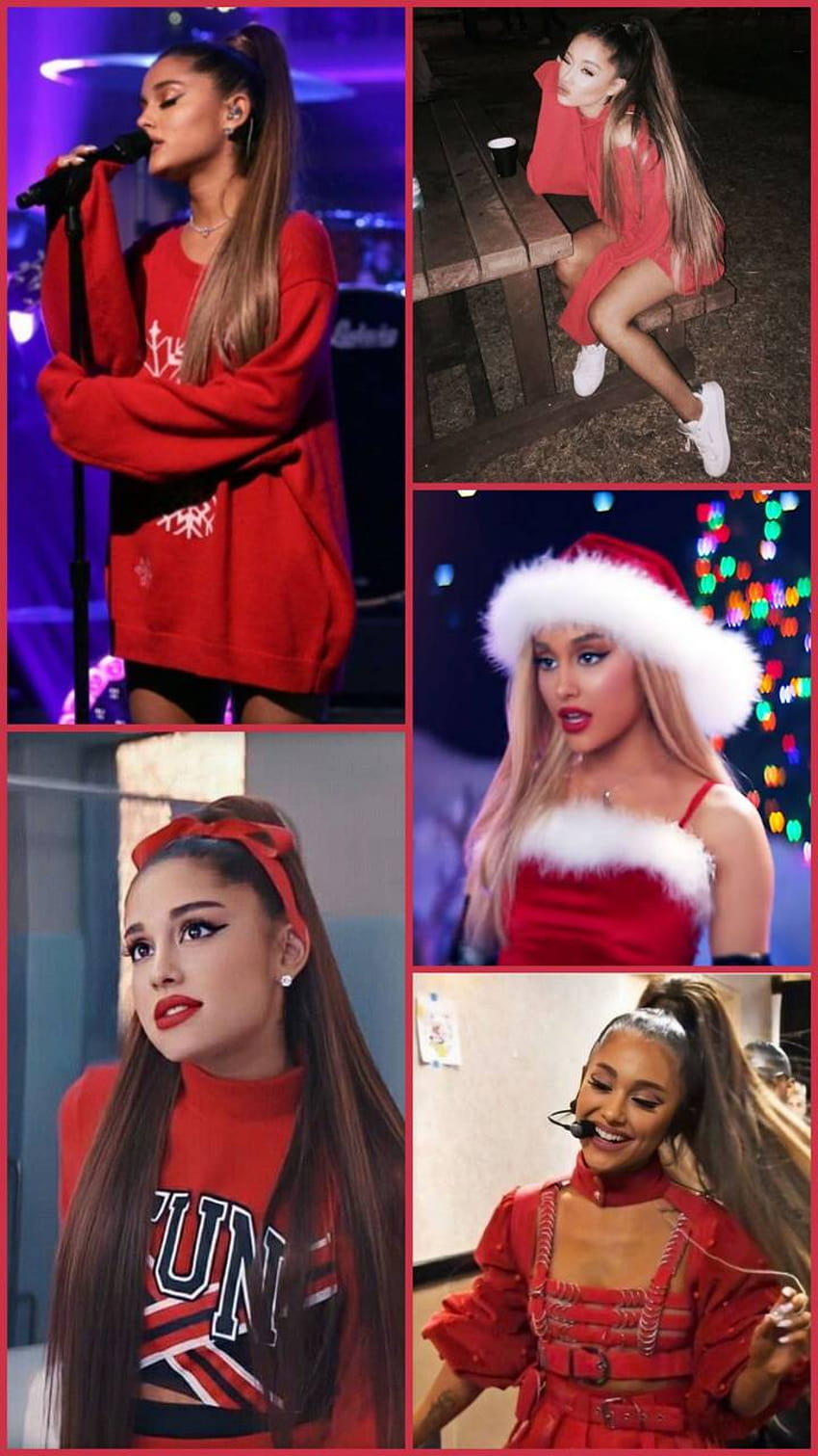 Ariana Grande Christmas, ariana grande collage HD phone wallpaper