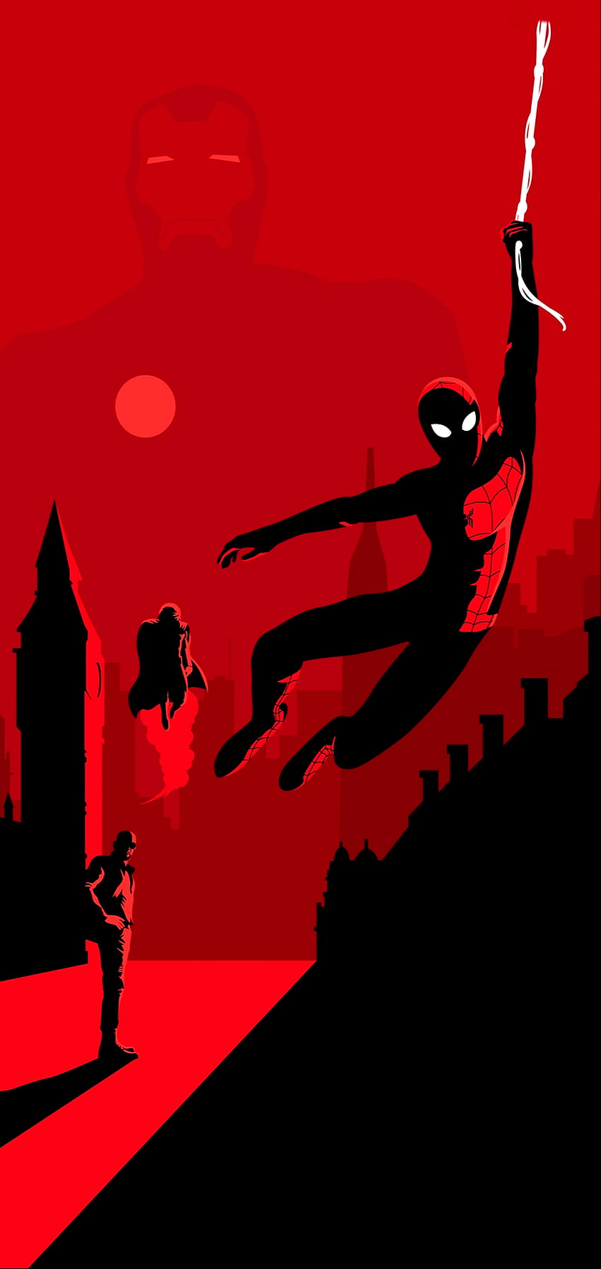 AMOLED Spiderman, Spiderman amoliert HD-Handy-Hintergrundbild