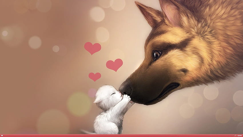 Valentine's Day Puppy, valentines day puppy computer HD wallpaper