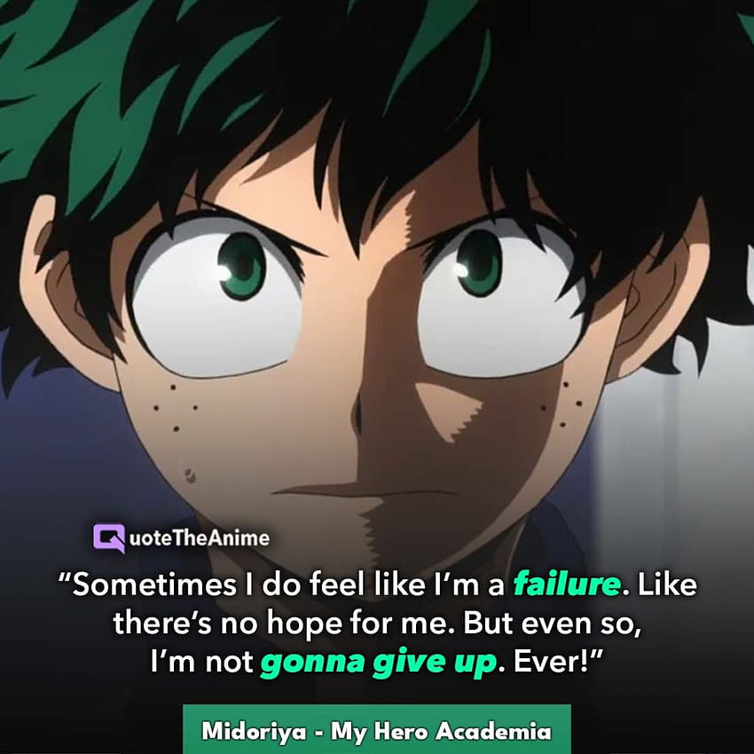 8 POWERFUL My Hero Academia Quotes HD phone wallpaper | Pxfuel