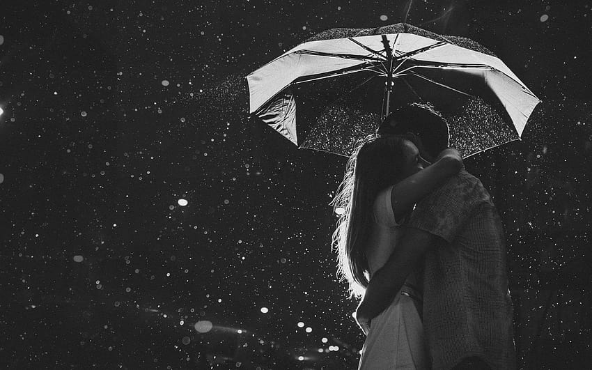빗속의 소년과 소녀 2 Love Couple's Romance In The Rain, 빗속의 커플 HD 월페이퍼