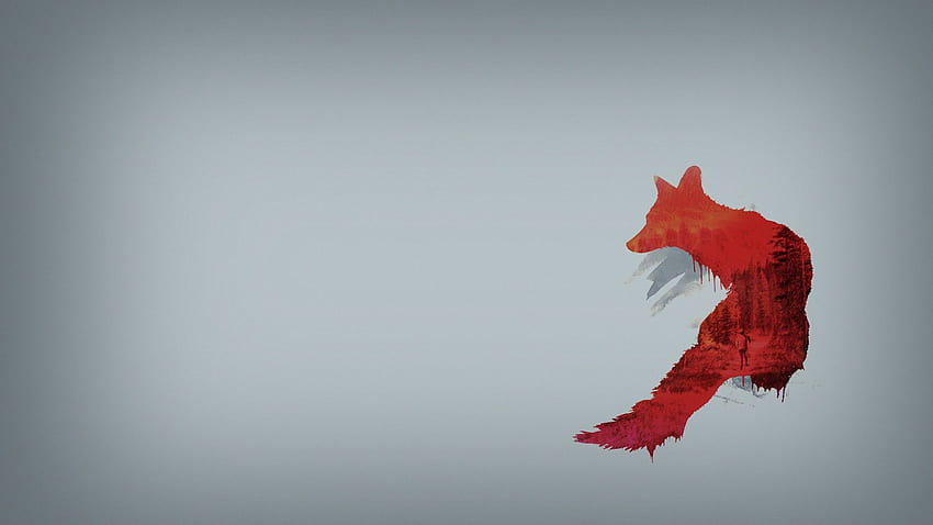 Red Fox Art Backgrounds On, minimal animal HD wallpaper