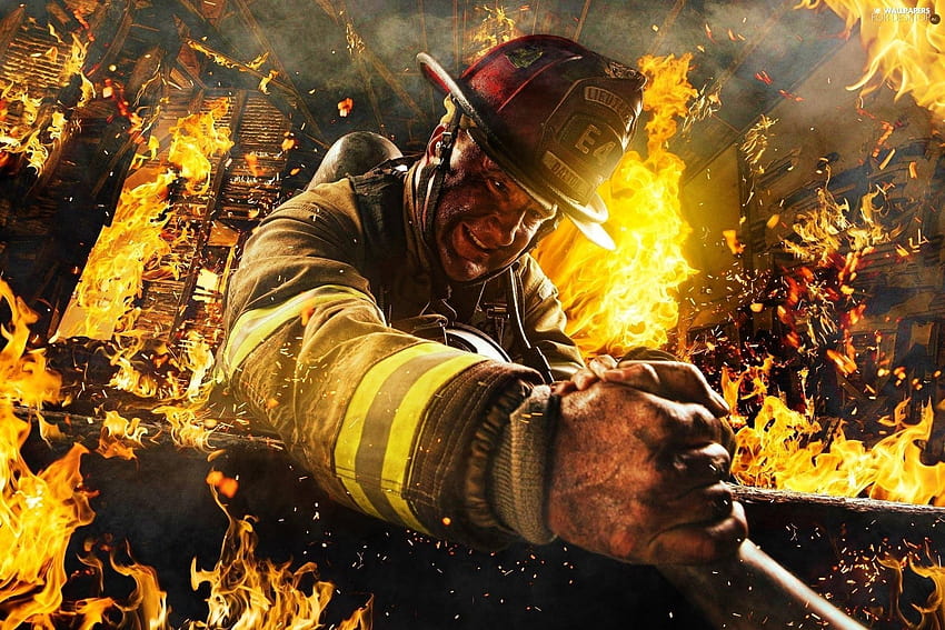 Firefighter, fire department computer HD wallpaper