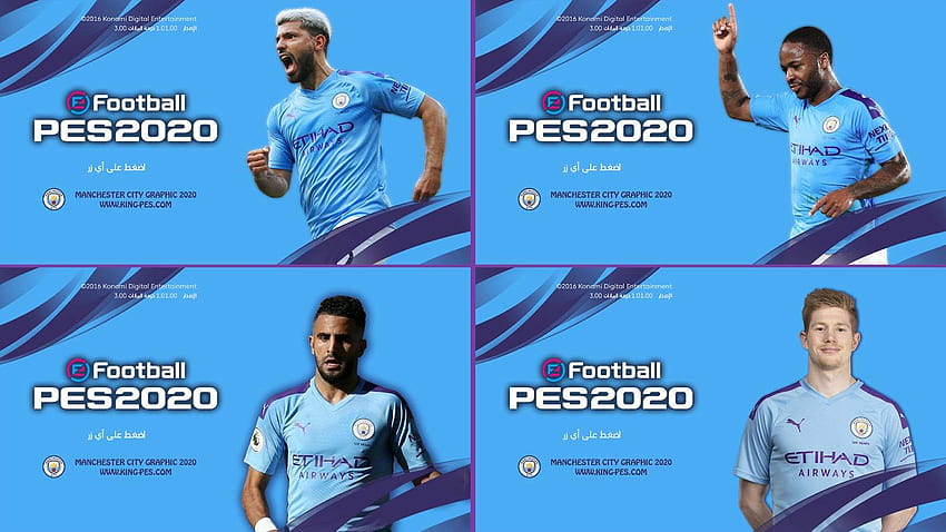 PES 2020 Manchester City กราฟิกสำหรับ PES 2017 โดย KING, Manchester City 2020 วอลล์เปเปอร์ HD