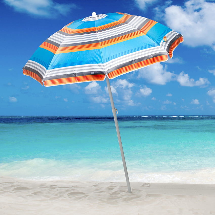 Rio 6 ft. Ombrellone da spiaggia con blocco del sole, ombrellone arcobaleno Sfondo del telefono HD