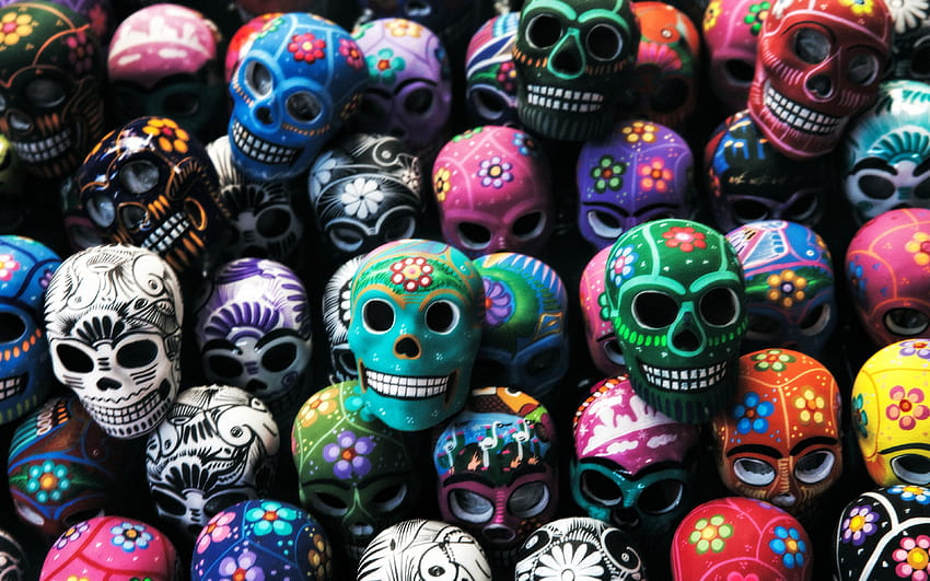 Mexikanische Kunst, Tag der Toten dia de muertos HD-Hintergrundbild