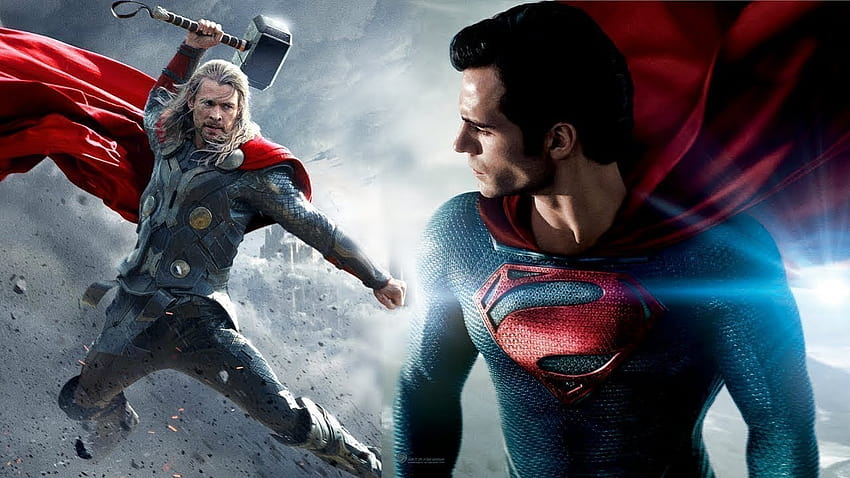 Superman VS Thor Fight Battle Marvel VS DC Fanmade HD wallpaper