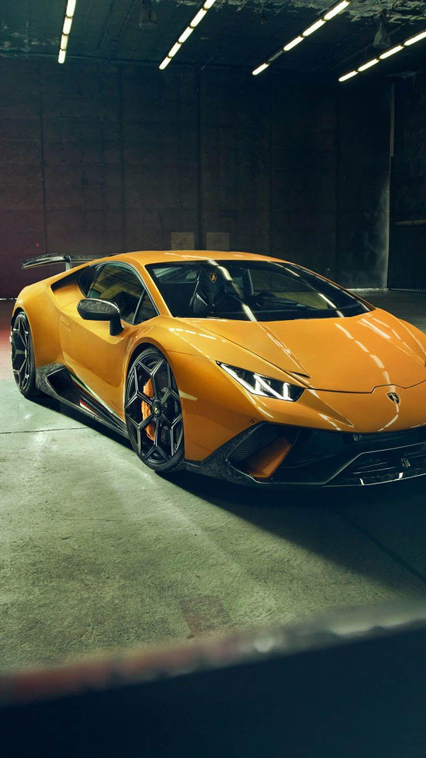 Жълт Lamborghini Huracan Performante Pure, най-новите автомобили Lamborghini mobile HD тапет за телефон