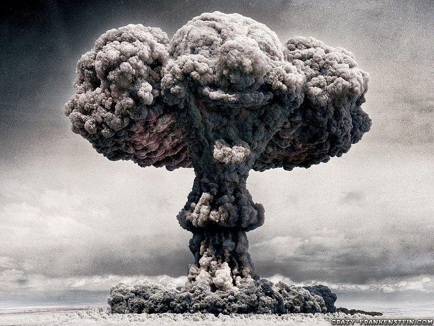 ejército, explosión de una bomba nuclear fondo de pantalla