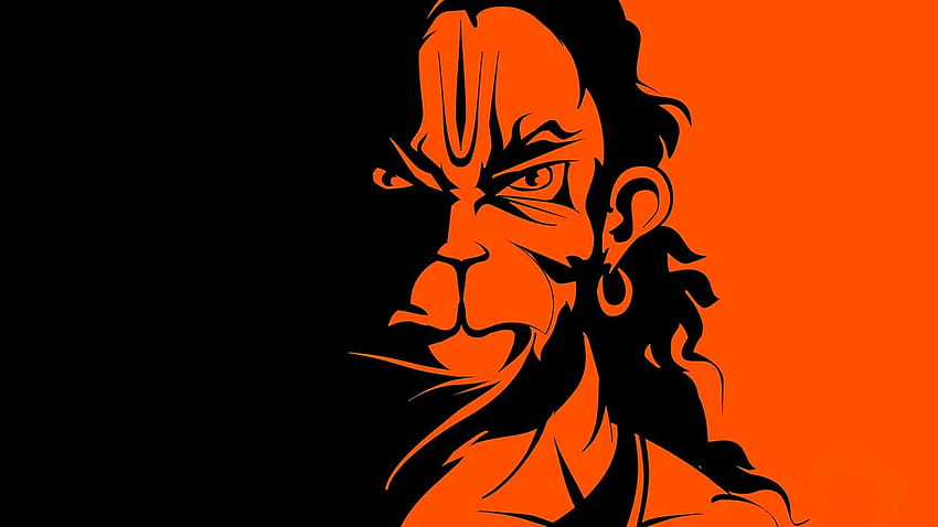 Vektor Hanumanji, hanuman yang marah Wallpaper HD