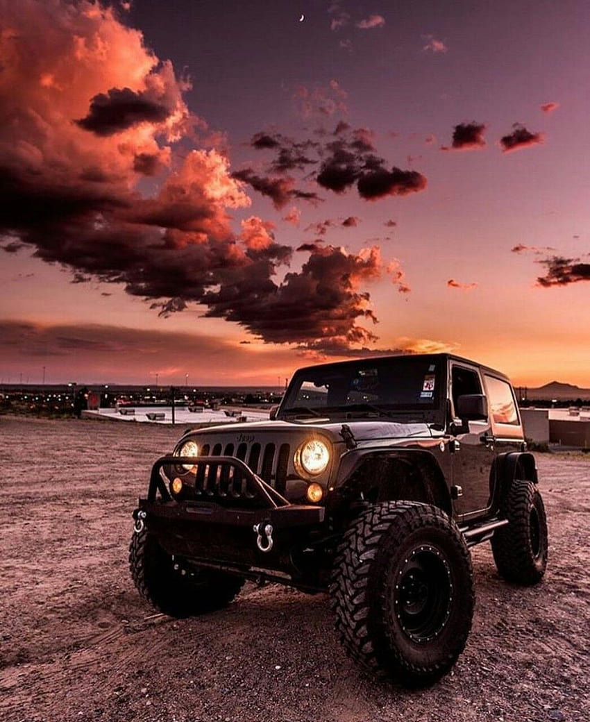 Jeep tramonto, estetica jeep wrangler Sfondo del telefono HD