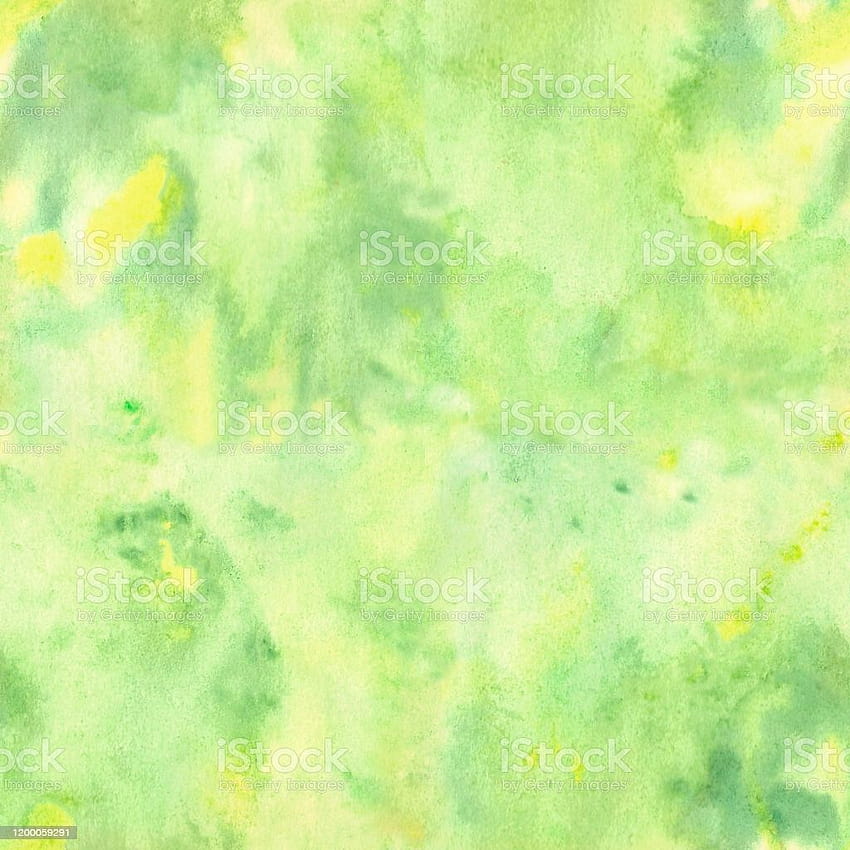 Arrière-plans jaune-vert aquarelle avec éclaboussures gouttes Seamless Pattern Stock Illustration, aquarelle verte Fond d'écran de téléphone HD