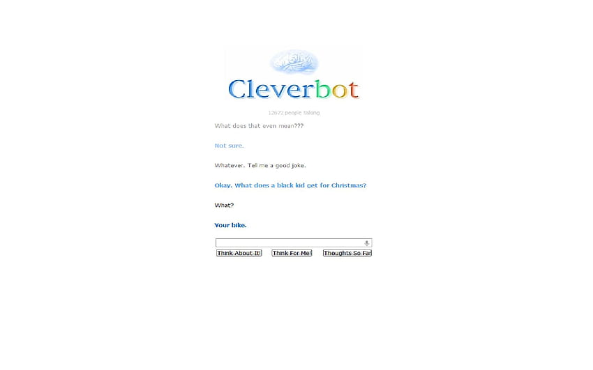 I think CleverBot is racist... : funny HD wallpaper