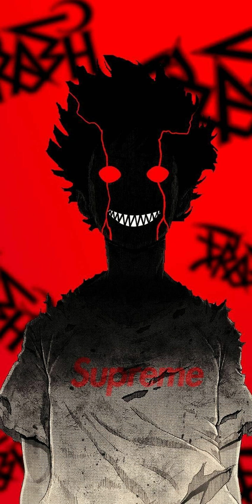 Dark Badass Anime, estetica anime rossa e nera Sfondo del telefono HD