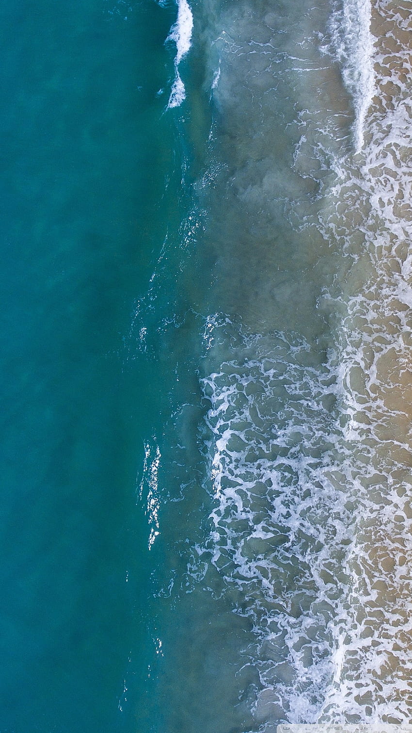 Sandy Beach Ocean Waves Aerial View Ultra Backgrounds for : & UltraWide & Laptop : Multi Display, Dual Monitor : Tablet : Smartphone, aerial view ocean waves HD phone wallpaper