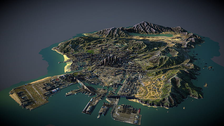 Peta 3D GTA: V San Andreas, peta gta v Wallpaper HD
