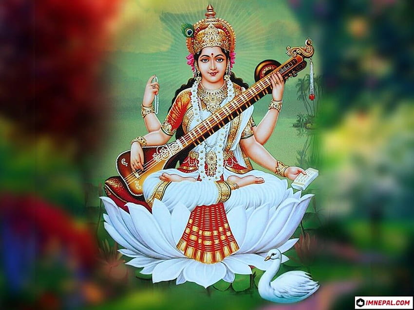 Hindu Goddess Saraswati Mata, lord saraswati HD wallpaper | Pxfuel