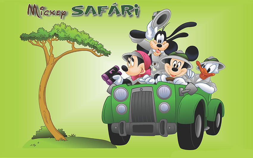 Mickey y Minnie Mouse Pato Donald Goofy Safari Cartoon 3840x2400 : 13 fondo de pantalla