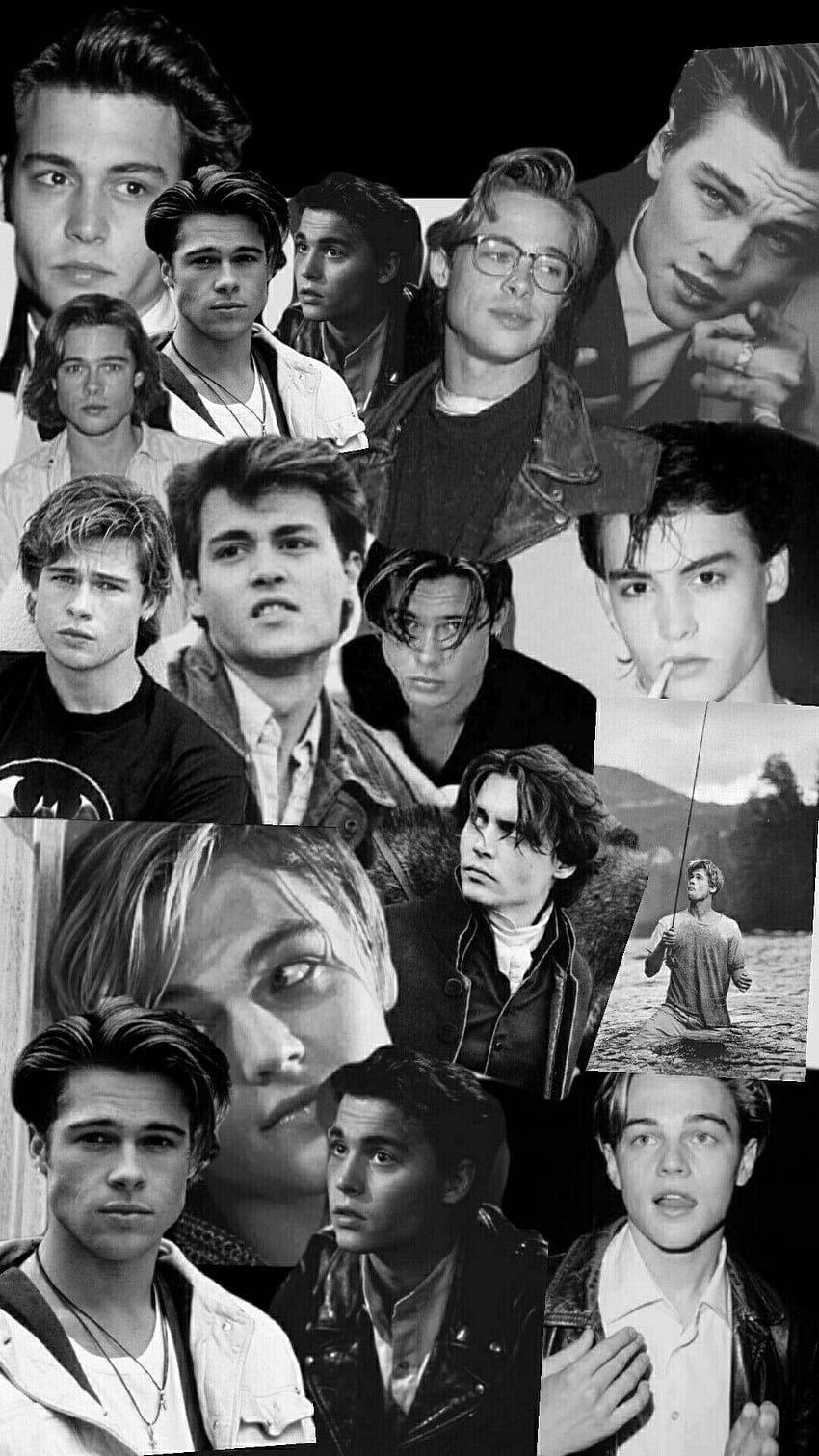 Jovens atores gostosos: Johnny Depp, Brad Pitt e Leonardo DiCaprio, leonardo dicaprio e brad pitt Papel de parede de celular HD