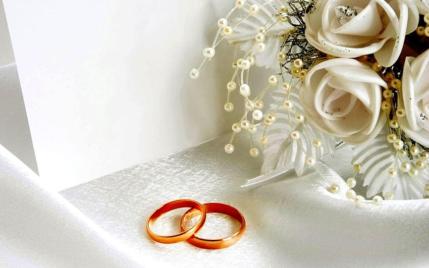 Silver Wedding Rings HD wallpaper