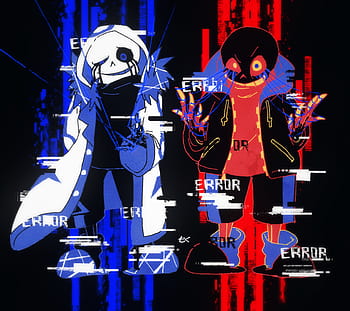 Omni 404 Sans glitch, blue, error404 sans, monster, red, umdertale,  undertale au, HD phone wallpaper