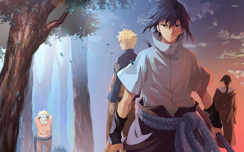 Naruto Vs Sasuke Final Battle, paisaje estético de sasuke fondo de pantalla
