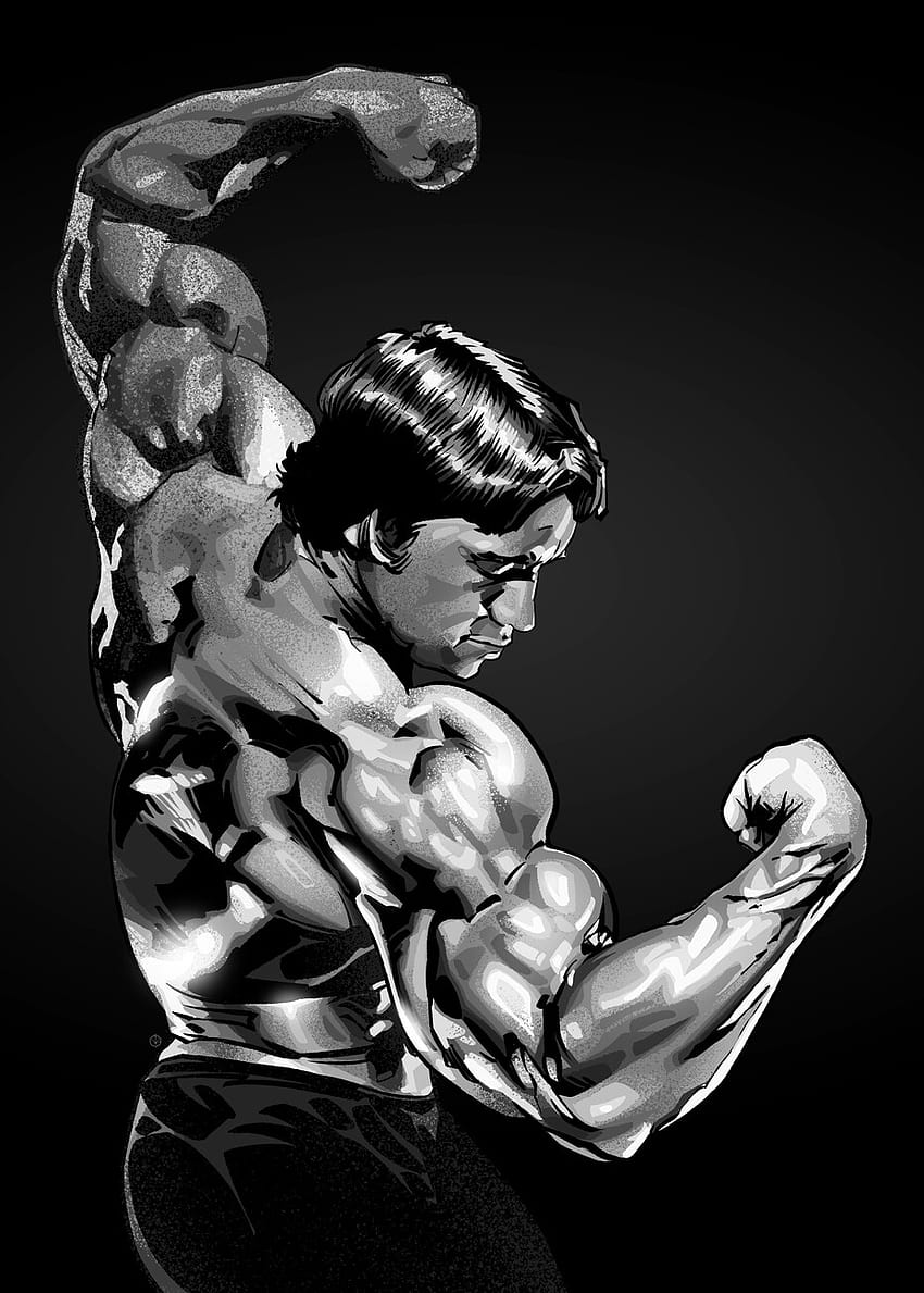 Wallpaper pose, back, hairstyle, muscle, muscle, bodybuilding, background  black, back, bodybuilder, biceps, bodybuilder images for desktop, section  мужчины - download