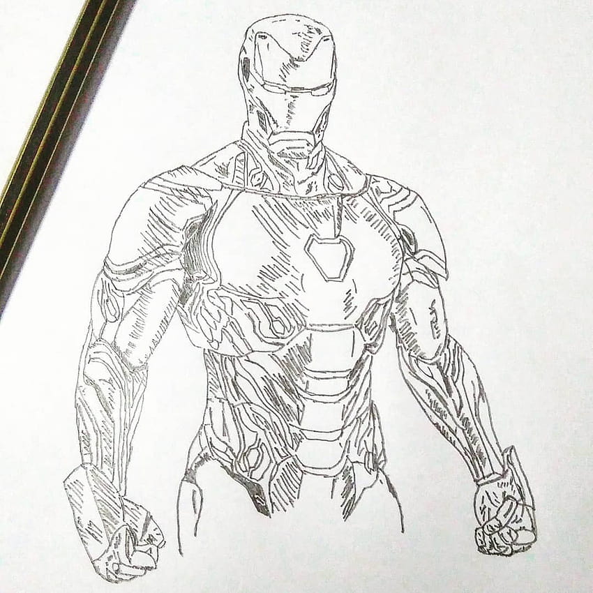Marvel Comics rysunek, ołówek, szkic ...umiejętność rysowania, szkic Iron Mana Tapeta na telefon HD