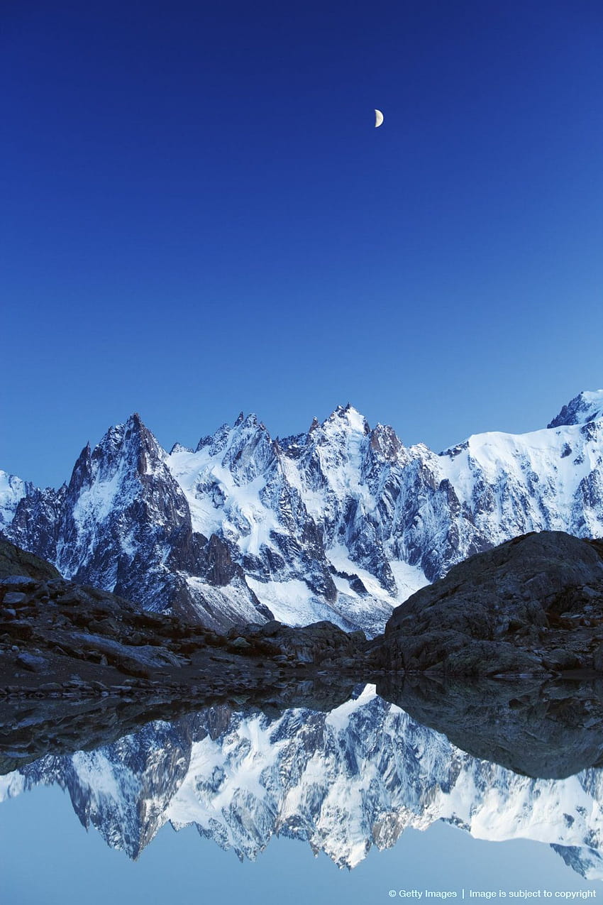 Aiguilles de Mont Blanc 및 Lac Blanc, 샤모니, 프랑스, ​​ HD 전화 배경 화면
