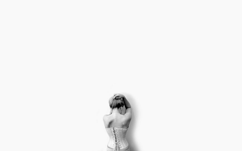 niña gris s blancos espalda desnuda arte minimalista [1920x1200] para su, móvil y tableta fondo de pantalla