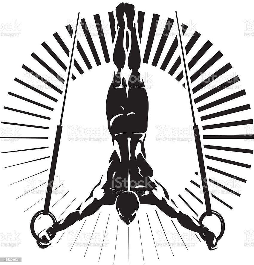 Anillos gimnásticos Ilustración de stock, gimnasta de anillo fondo de pantalla del teléfono