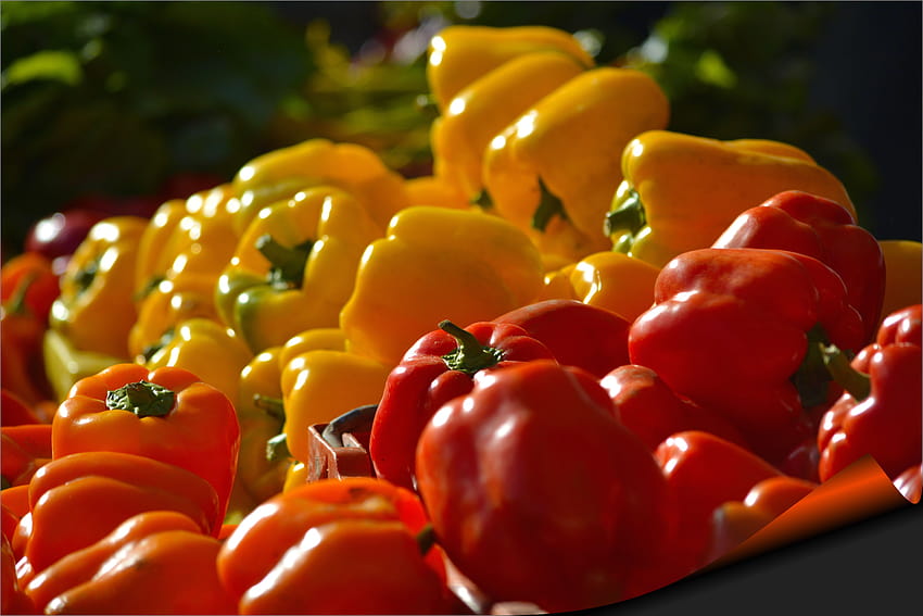 : natural foods, vegetable, local food, chili pepper, produce, bell peppers and chili peppers, paprika, peperoncini, vegetarian food, fruit, bell pepper, habanero chili, nightshade family, pimiento, yellow pepper, whole food, potato HD wallpaper