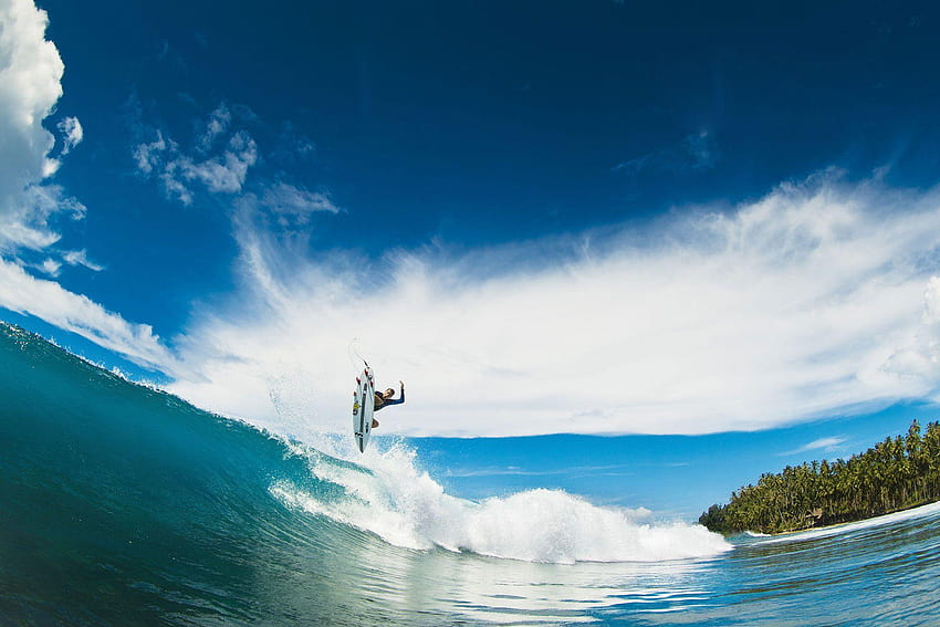 Surfing, surf longboard HD wallpaper