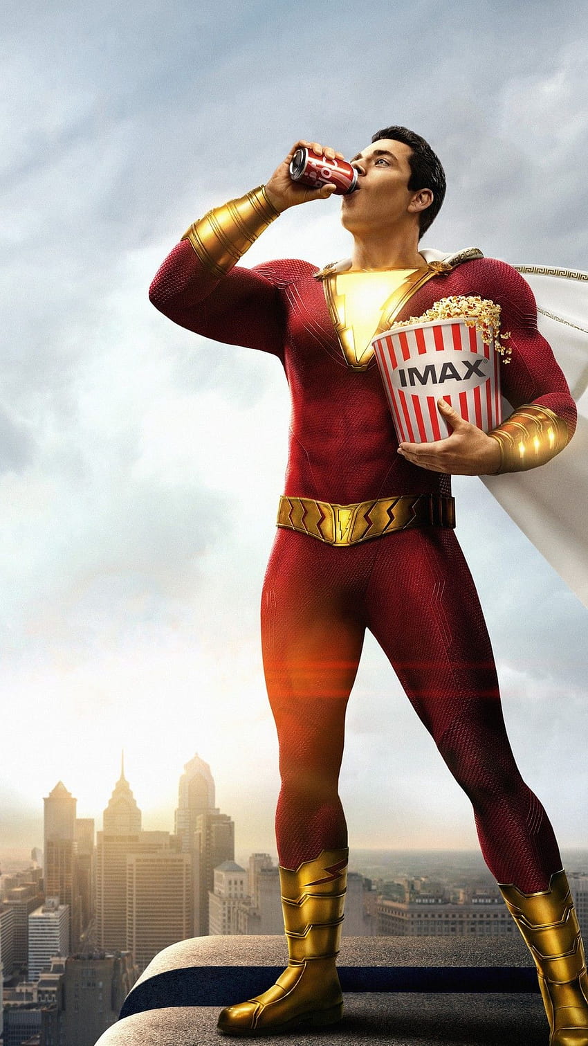 Shazam! Plakat z 2019 r., shazam kontra superman Tapeta na telefon HD