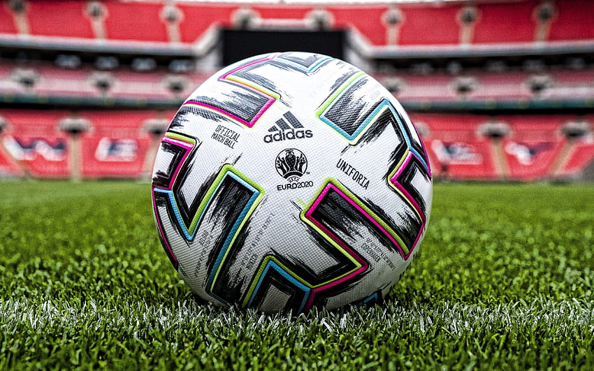 Adidas Uniforia Euro 2020 Topu, resmi top, Uniforia, 2020 UEFA Euro Cup, Adidas, futbol, ​​Euro 2020, futbol sahası, resmi maç topu, 3840x2400 çözünürlüklü Euro 2020 logosu. Yüksek HD duvar kağıdı