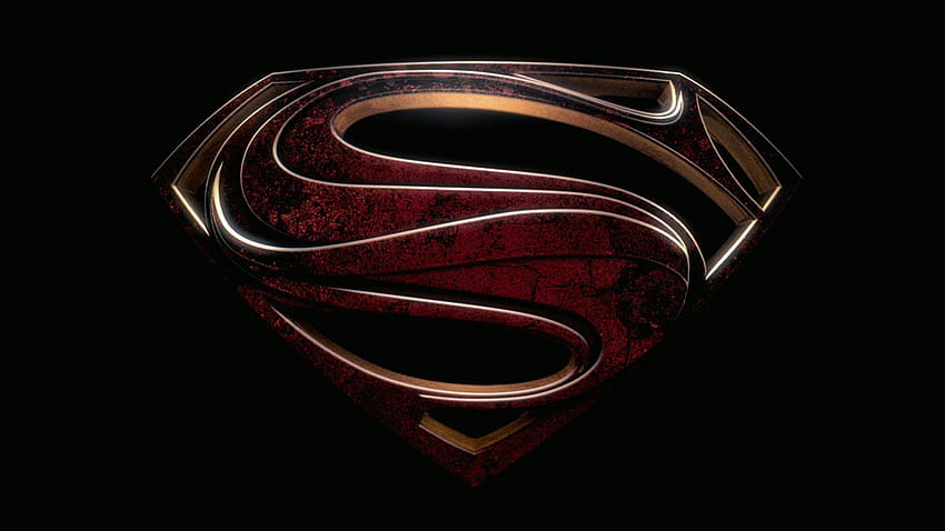 Logotipo de Superman Hombre de acero, logotipo de fondo de pantalla