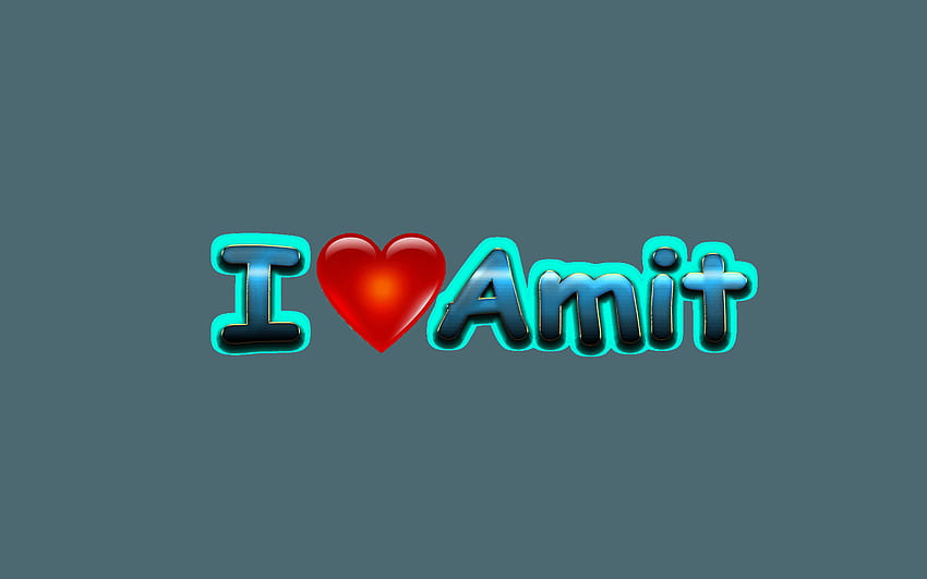 Amit Name PNG Готово, amit name 3d HD тапет